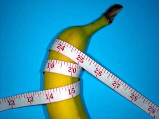 měření penisu během zvětšení pomocí banánu jako příkladu
